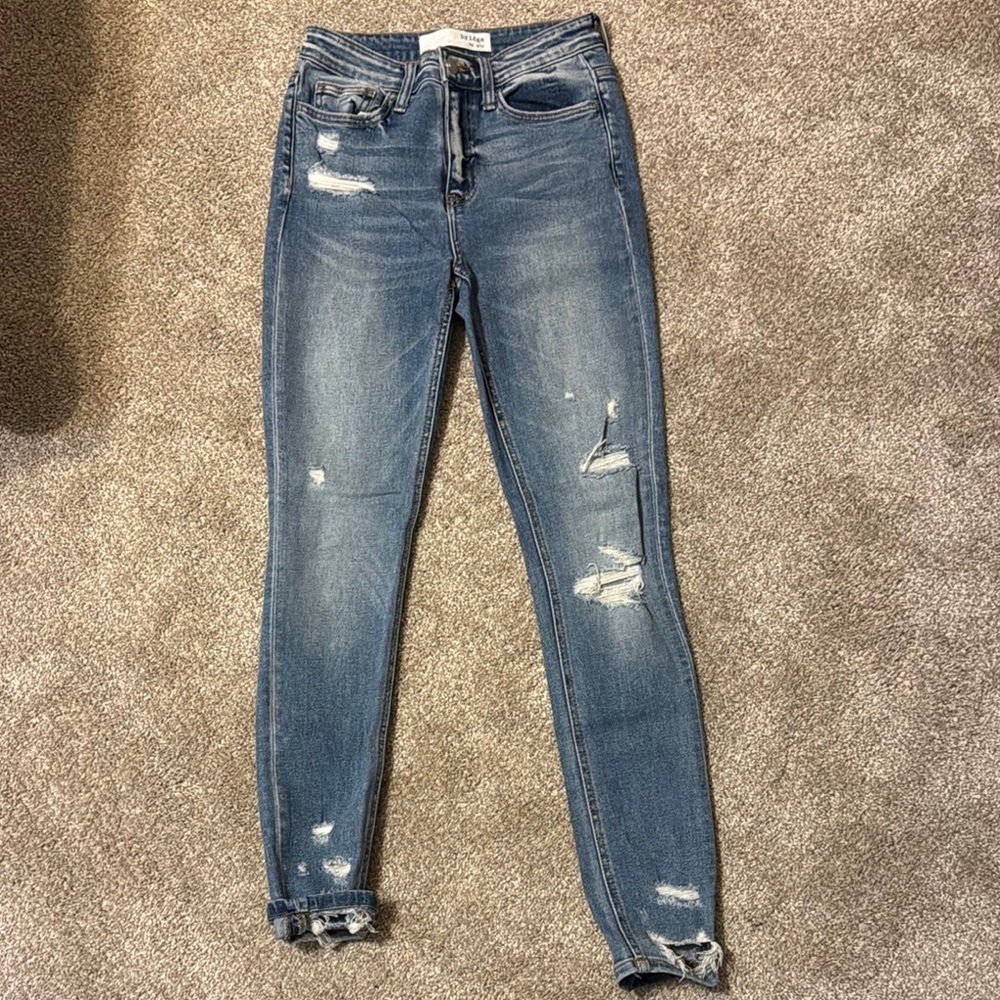 Buckle Women's Distressed Skinny Jeans - Blue